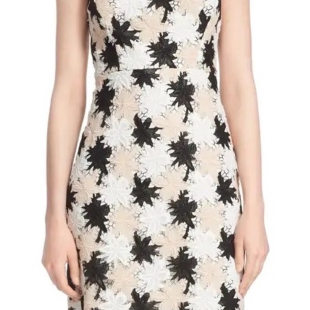 Kate Spade Elegant Black, Pink, and Cream Floral Dress